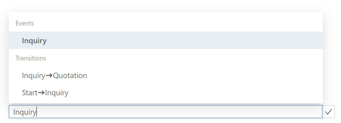 Event and Transition Search